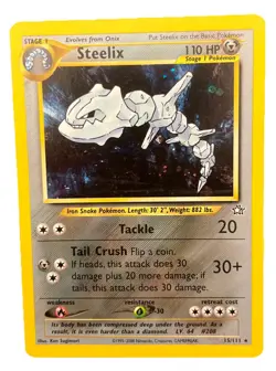 Pokemon TCG Vintage Steelix Neo Genesis Card 15/111 Holo Rare NM Stage 1 - Image 1