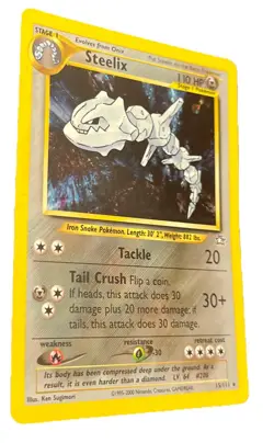 Pokemon TCG Vintage Steelix Neo Genesis Card 15/111 Holo Rare NM Stage 1 - Image 4