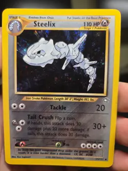 NM Steelix Neo Genesis 15/111 WOTC Rare Holo Pokemon Card TCG UK - Image 1