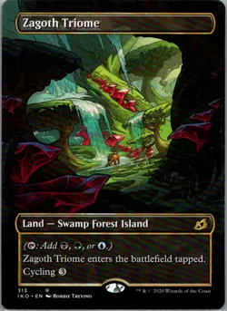 Zagoth Triome (Showcase) from Ikoria: Lair of Behemoths, #313 in NM condition - Image 1