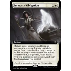 IMMORTAL OBLIGATION (EXTENDED ART) X4 Murders At Karlov Manor: Commander MTG - Image 1