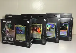 Magic: The Gathering Final Fantasy Commander Deck Bundle ( 4 Sealed Decks ) - Image 1