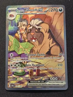 The Pokemon Company Arven's Mabosstiff ex 235/182 Destined Rivals Holo SIR - Image 1