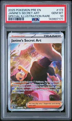 2025 POKEMON PRE SPECIAL ILLUSTRATION RARE #173 JANINE'S SECRET ART PSA 10 - Image 1