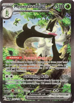 POKEMON Meowscarada ex - #256/193 Holo SV02: Paldea Evolved NM - Image 3