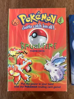 WOTC 1999 Pokemon Brushfire Theme Deck (Box Only + Coin + Counters) 9781575307992 - Image 1