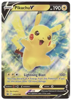 2022 SWSH Black Star Promos Pikachu V (Jumbo Card) Promo #SWSH198 - Image 1