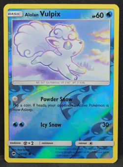 Alolan Vulpix 27/147 SM - Burning Shadows Reverse Holo Common Pokemon - MP - Image 1