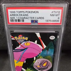 Pokemon Topps TV Series 1 Ekans/Arbok TV12 Low Pop PSA 8 - Image 2