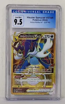 CGC 9.5 💎 Hisuian Samurott VSTAR 209/189 Astral Radiance 2022 Pokemon Mint Slab - Image 1