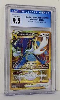 CGC 9.5 💎 Hisuian Samurott VSTAR 209/189 Astral Radiance 2022 Pokemon Mint Slab - Image 2