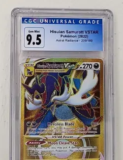 CGC 9.5 💎 Hisuian Samurott VSTAR 209/189 Astral Radiance 2022 Pokemon Mint Slab - Image 3