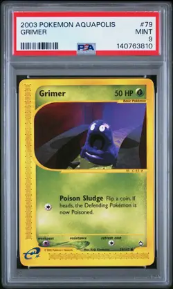 2003 POKEMON AQUAPOLIS #79 GRIMER PSA 9 - Image 1