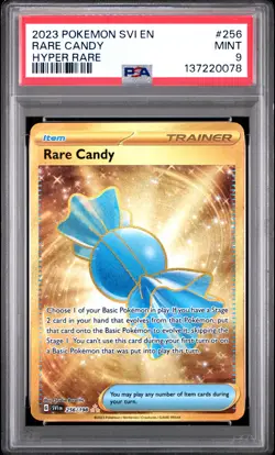2023 POKEMON SVI EN-SCARLET & VIOLET HYPER RARE #256 RARE CANDY PSA 9 - Image 1
