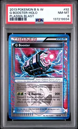 2013 POKEMON B&W PLASMA BLAST #92 G BOOSTER-HOLO PSA 8 - Image 1