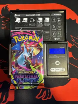 22.53g HEAVY - Pokemon TCG M-E Phantasmal Flames Booster Pack Sealed / Semi GoDU - Image 1