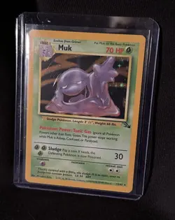 Pokemon TCG 1999 - Muk 13/62 Fossil Set Holo Rare LP - Image 1