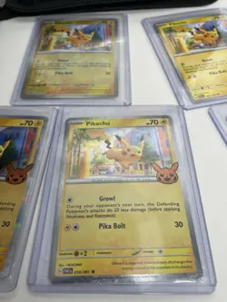 Pokemon TCG Pikachu card lot with assortment of Trick-or-Trade cards and binder - Image 3