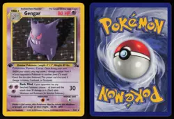 Gengar 5/62 Rare Fossil Holo 1st Edition Pokemon - Image 3