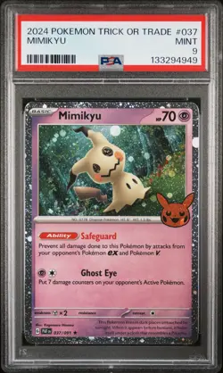 2024 POKEMON TRICK OR TRADE #037 MIMIKYU PSA 9 - Image 1