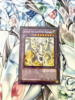 Yu-Gi-Oh Albion The Sanctifire Dragon CYAC-EN035 Secret Rare 1st Edition NM - Image 1