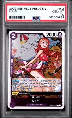 2025 ONE PIECE PRB02-PREMIUM BOOSTER ONE PIECE CARD THE BEST VOL.2 NAMI PSA 10 - Image 1