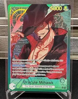 OP14-020 Dracule Mihawk Leader Alt Art One Piece TCG The Azure Seas Seven - Image 1