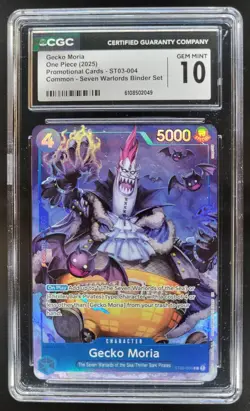 2025 ONE PIECE CCG GECKO MORIA PROMO ST03-004 CGC 10 B PT - Image 1