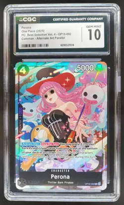 2025 ONE PIECE CCG PERONA ALTERNATE ART OP10-092 CGC 10 C PT - Image 1
