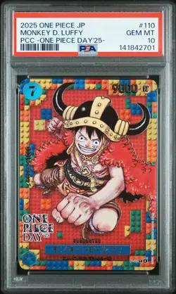 2025 ONE PIECE JPN PREMIUM COLLECTION ONE PIECE DAY'25 MONKEY D. LUFFY PSA 10 - Image 1