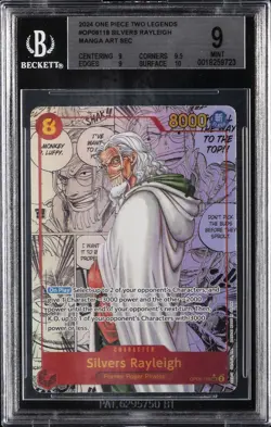 2024 ONE PIECE TWO LEGENDS MANGA ALT ART #OP08118 SILVERS RAYLEIGH BGS 9 - Image 1