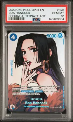 2023 ONE PIECE KINGDOMS OF INTRIGUE SPECIAL ALT ART #078 BOA HANCOCK PSA 10 - Image 1
