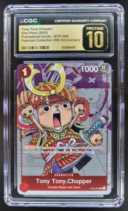 2022 ONE PIECE CCG TONY TONY CHOPPER 25TH PROMO ST01-006 CGC 10 PRISTINE C PT - Image 1