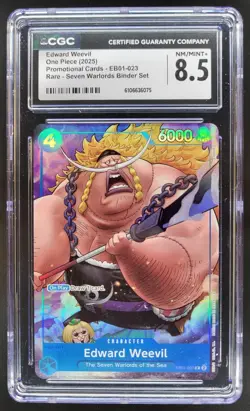 2025 ONE PIECE CCG EDWARD WEEVIL RARE EB01-023 CGC 8.5 A PT - Image 1