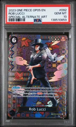 2023 ONE PIECE AWAKENING OF THE NEW ERA SPECIAL ALT ART #092 ROB LUCCI PSA 10 - Image 1