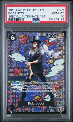 2023 ONE PIECE AWAKENING OF THE NEW ERA SPECIAL ALT ART #092 ROB LUCCI PSA 10 - Image 1