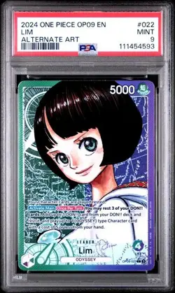 PSA 9 2024 ONE PIECE OP09-EMPERORS IN THE NEW WORLD #022 LIM ALTERNATE ART - Image 1