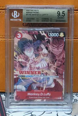One Piece Card Game - Monkey D. Luffy - P-006 - Winner Promo - BGS 9.5 - Image 1