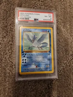 Articuno 1st Edition Pokemon TCG 1999 Fossil PSA 8 17/62 - Image 1