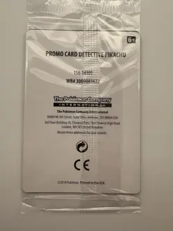 Pokemon Card Detective Pikachu SM190 Promo Stamped Version Holo Sealed - Image 2