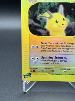 Pokemon 2003 Raichu 27/144 Skyridge Reverse Holo - Image 5