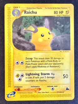 Raichu 27/144 2003 Skyridge Pokemon Card Vintage WOTC Yuka Morii Non Holo - Mp - Image 1