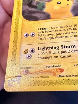 Raichu 27/144 2003 Skyridge Pokemon Card Vintage WOTC Yuka Morii Non Holo - Mp - Image 3