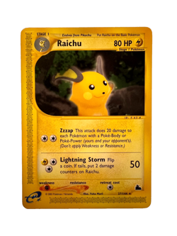 RARE POKEMON RAICHU 27/144 E-READER SKYRIDGE 2003 NON HOLO YUKA MORII - Image 1