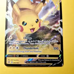 Pikachu V SWSH061 SWSH Sword Shield Black Star Promo Pokemon Card Full Art Ultra - Image 3