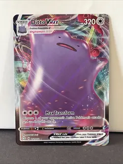 Pokemon TCG Ditto VMAX Shining Fates Holo Ultra Rare Card 051/072 Mint Condition - Image 1