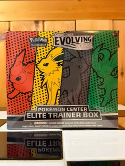 Pokemon Center Exclusive TCG Sword Shield Evolving Skies ETB Elite Trainer Box - Image 1