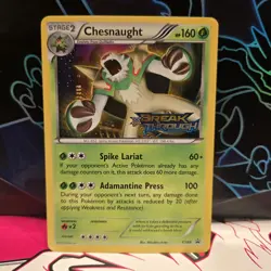 Chesnaught (Prerelease) XY68 Holo XY Promos Break Through Stamped Pokemon Card - Image 1