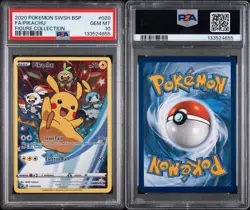 PSA 10 GEM MINT Pikachu Figure Collection SWSH020 Sword & Shield Promo Card Holo - Image 3