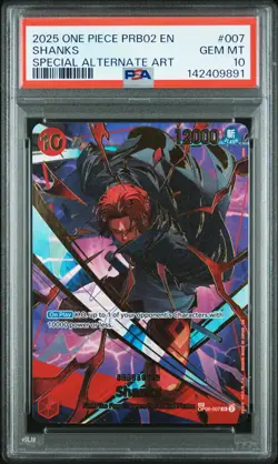 2025 ONE PIECE PRB02-PREMIUM BOOSTER ONE PIECE CARD THE BEST VOL.2 SHANKS PSA 10 - Image 1